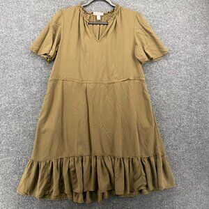 Knox Rose Dress Womens M Green V-Neck Tiered Cottagecore Boho Western Ladies